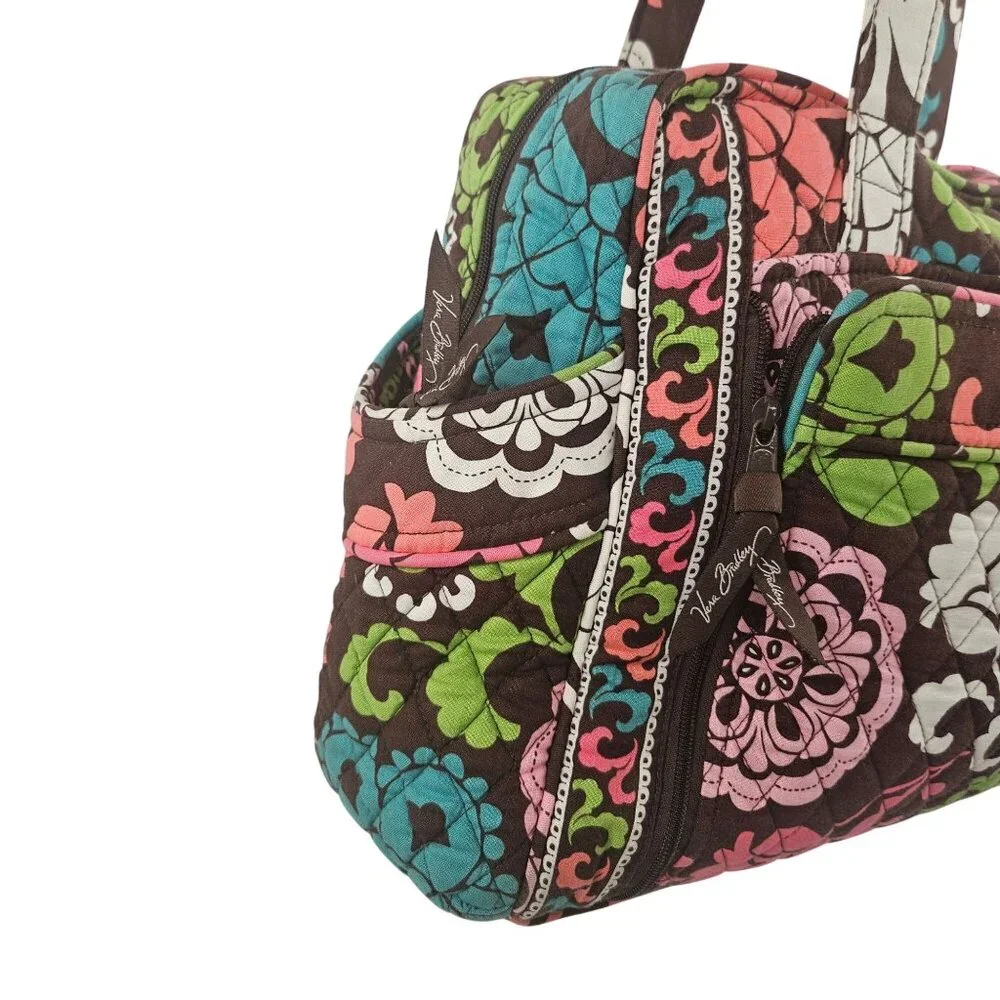 Vera Bradley Diaper Bag Lola Retired Pattern Changing Pad Inner Outer Pockets - Picture 4 of 12